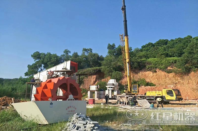 洗砂生產線現(xiàn)場